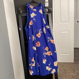 High neck floral dress